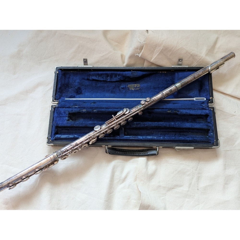 Vintage 1970 Gemeinhardt M3 Flute Elkhart IND Silver Plated Case Serial 306554